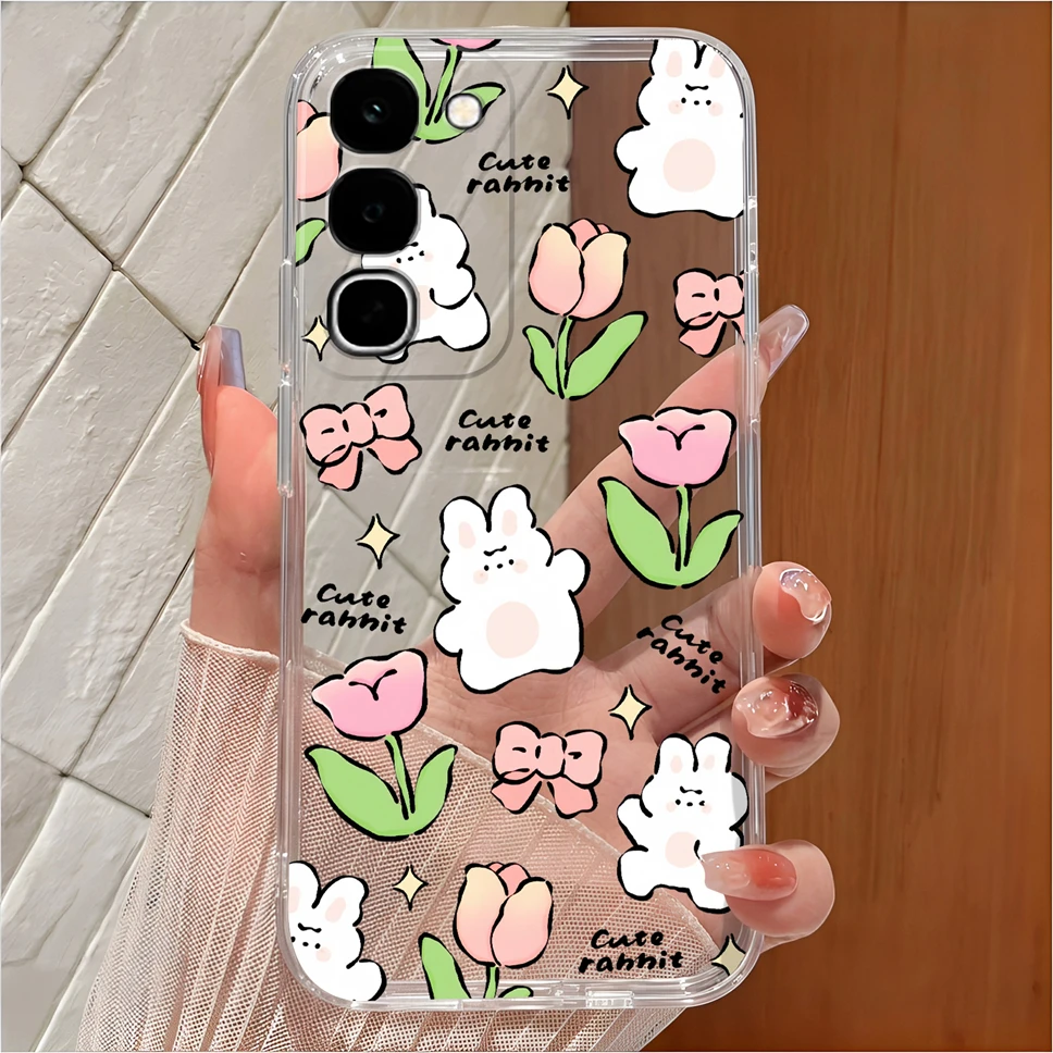 Cute Cartoon Clear Soft TPU Silicone Shockproof Phone Case - Anti-Slip Cover