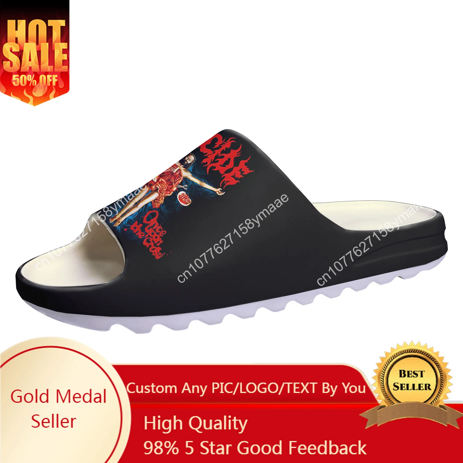 Deicide Band Rock Soft Sole Sllipers Home Zoccoli Step On Water Shoes Mens Womens Teenager Legion Beach Personalizza Su Shit Sandals
