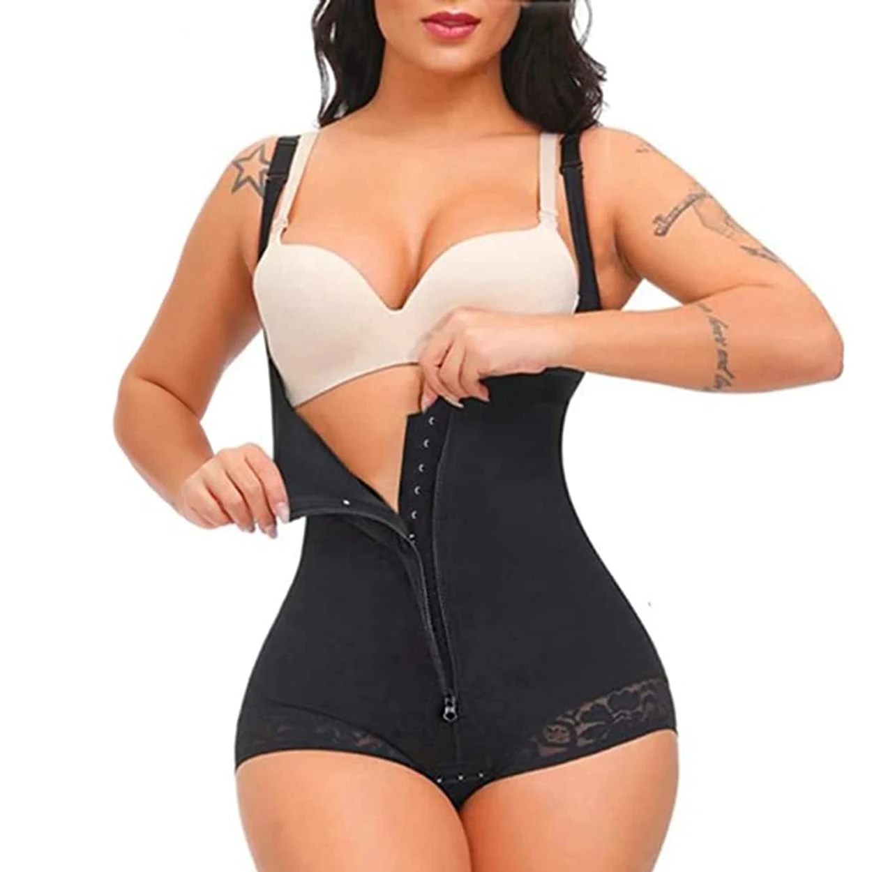 

Fajas Colombianas Open Bust Shapewear Women Tummy Control Body Shaper Waist Trainer Bodysuit Reductive Girdles Slimming Sheath