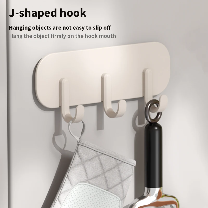 Refrigerator Magnetic Hook, Household Key, Soup Spoon, Wall Mounted Miscellaneous Sorting Rack, Door Rear Non Perforated Hook