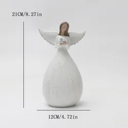 Elegant Blessing Angel Figurine | Durable Resin Sculpture | Ideal Gift for Home Décor & Celebrations (Anglepigeon)