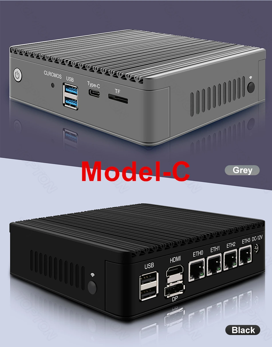 Topton Mini PC Pentium N6005 N5105 4xIntel i226 2.5G Soft Router computer 2*NVMe 2*DDR4 Fanless Firewall Appliance VPN Server 6