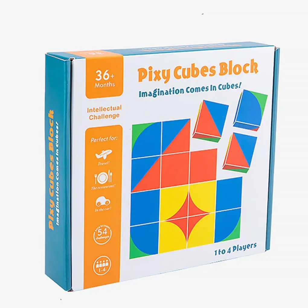 

Preschool Baby Toy 3D Puzzle Pixy Cubes Blocks Space Logic Thinking Learning Wooden Educational Toy For Children