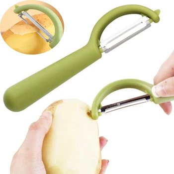2in1 Stainless Steel Peeler Kitchen Potato Fruity Peel Removal Vegetable Plane Peelers Manual Fast Peeling Vegetavle Cutter Tool