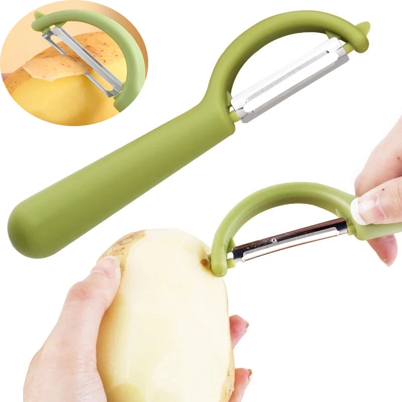 2in1 Stainless Steel Peeler Kitchen Potato Fruity Peel Removal