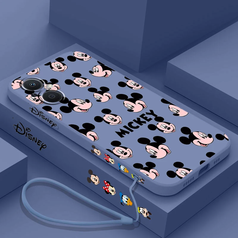 thumbnail image 1 of Disney-funda de Mickey Mouse para OPPO Find X5 X3 X2 Lite Pro Neo A5 A53 A94 4G 5G Liquid Left Rope Soft Cover, 1 of 5