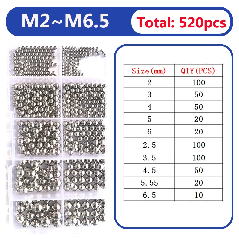 Kit Di Sfere In Acciaio Inox 304 Da 2 Mm A 8 Mm Per - Foto 4