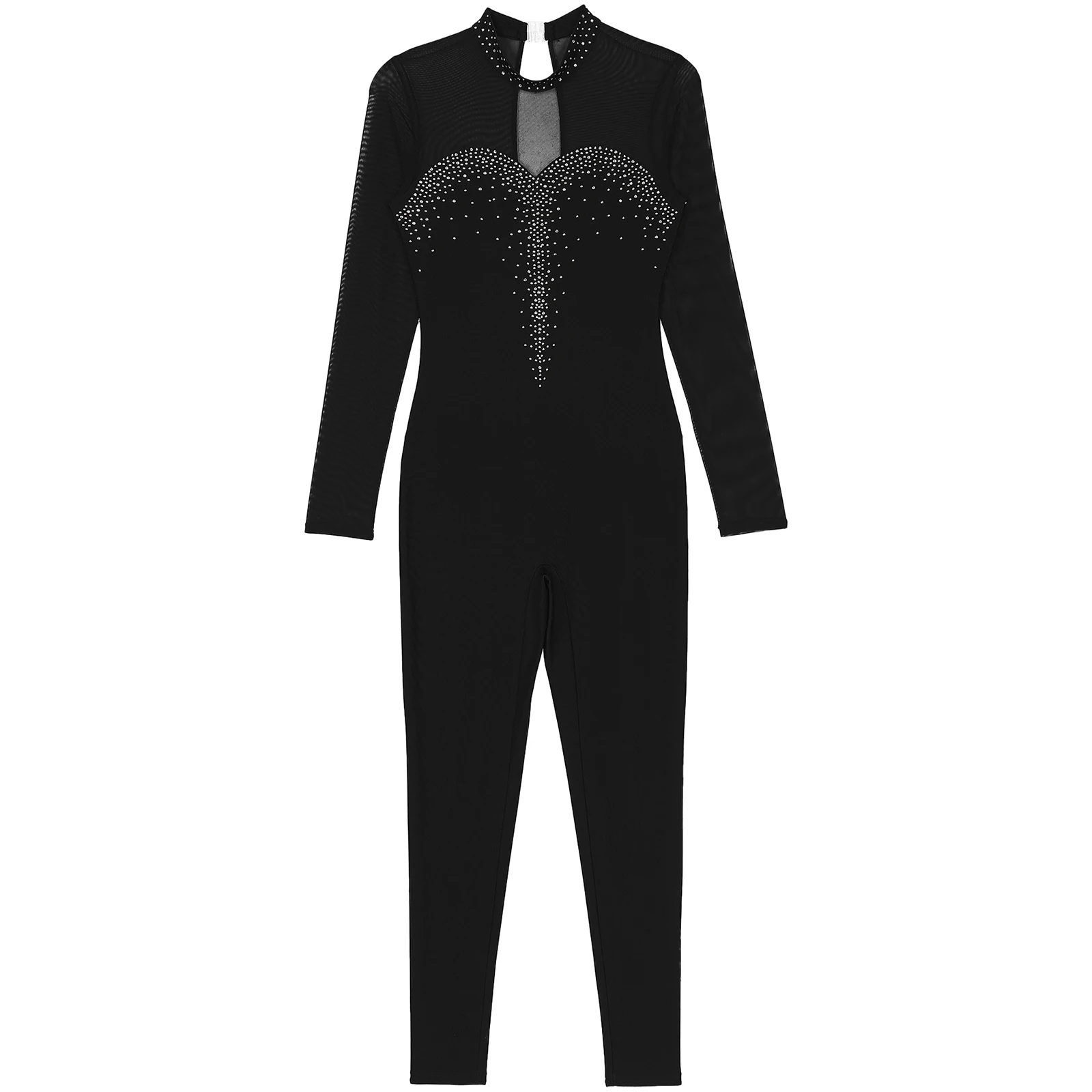 Women Sparkle Rhinestones Gymnastics Unitard Ballet Dance Bodysuit Jumpsuit Figure Ice Skating Costumes Performance Dancewear ballet leotard,dance leotard,girls dance costumes