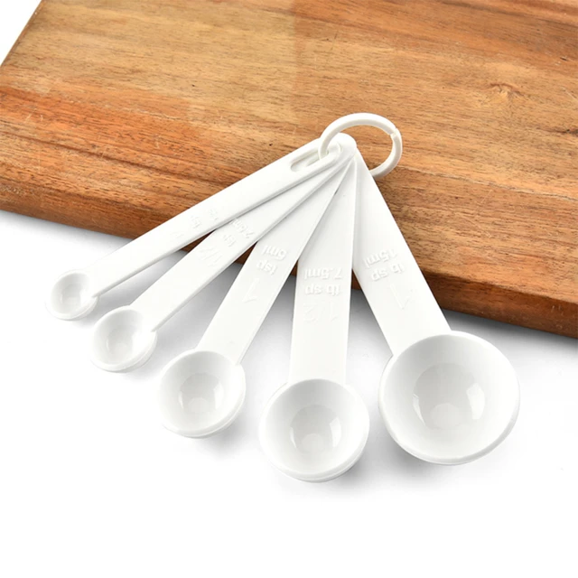 5PCS/Set PP Measuring Spoons Plastic Flour Oil Spices DIY Baking