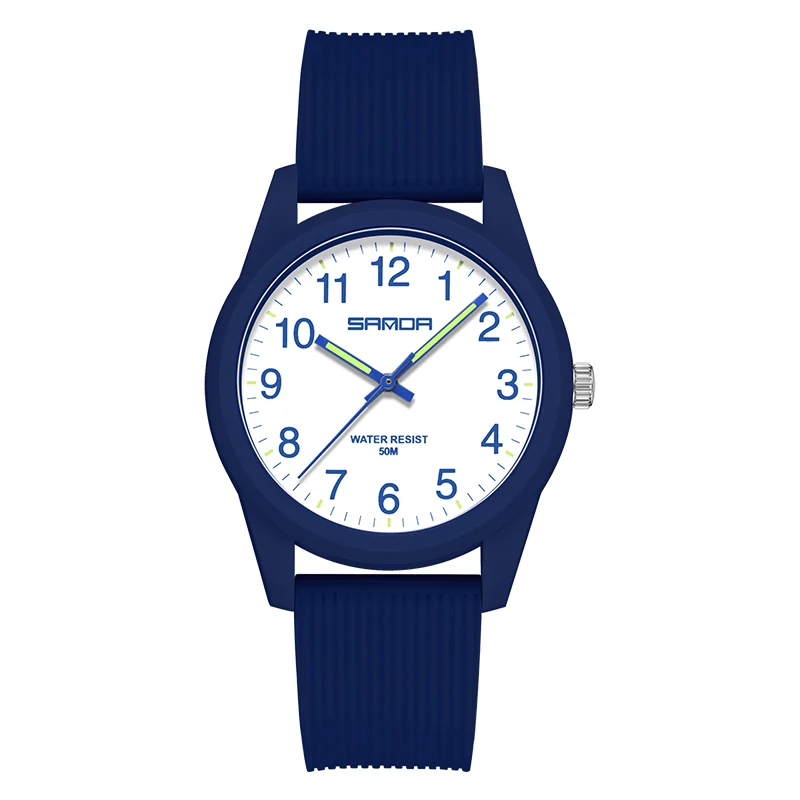 Fashion Sanda Top Brand Simple Quartz Original Women Men Wristwatch Waterproof Outdoor Clock New Style Students Wrist Watches