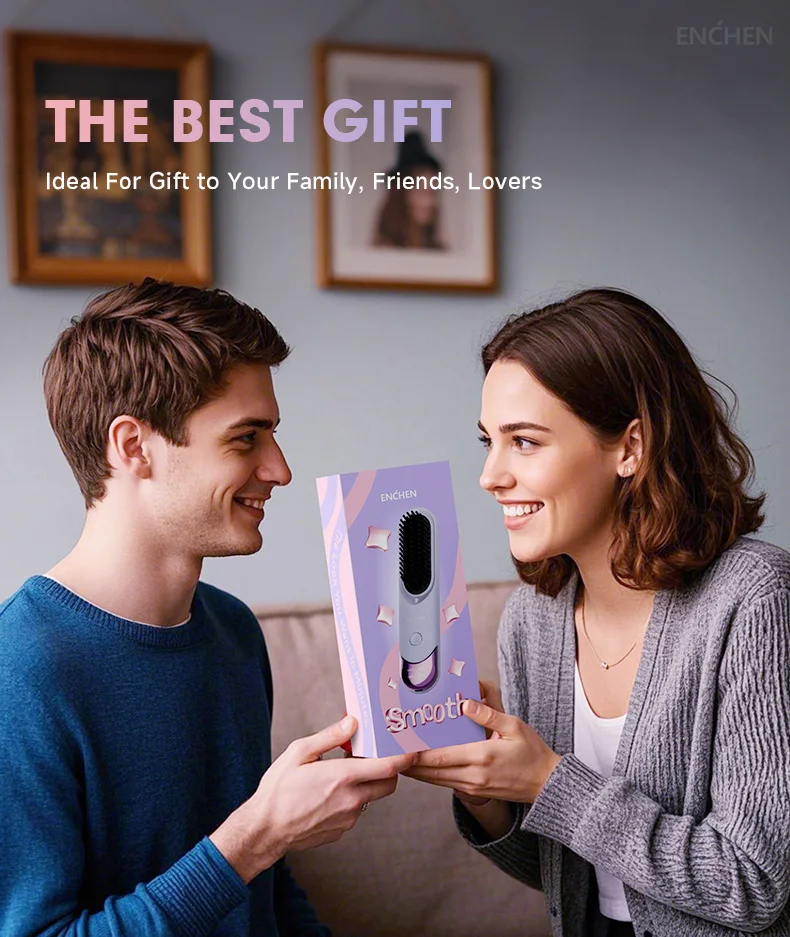 ENCHEN Mini Straightener Brush Image 10
