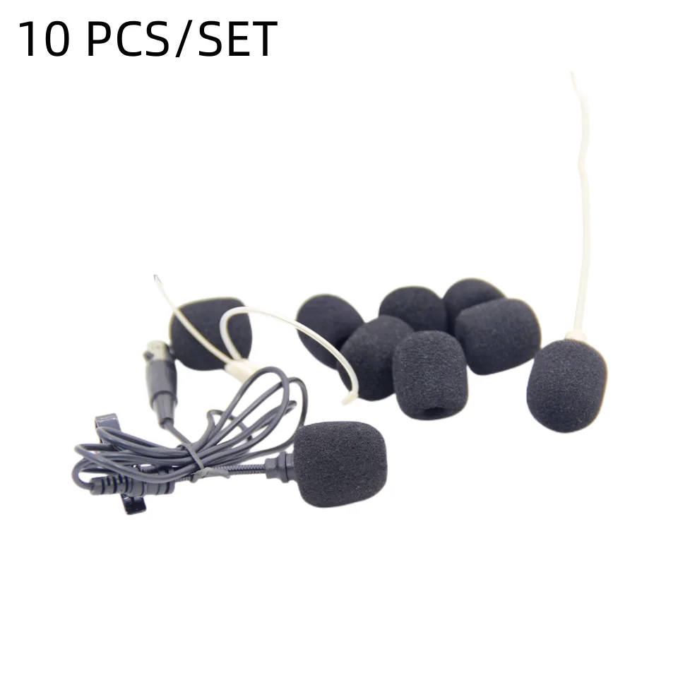 

10Pcs/Set Mic Protector Replacement Headset Foam Covers Windscreen Windshield Sponge Covers Microphone Cover For Meeting Mic