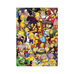 The Simpsons Watercolor Art Canvas - Homer Simpson Sky Poster Wall Decor - 42x60 cm No Frame (6PB13392)