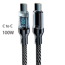 High - Speed USB C Charging Cable with LED Display - 100W/120W - 1m (100W  C to C cable)