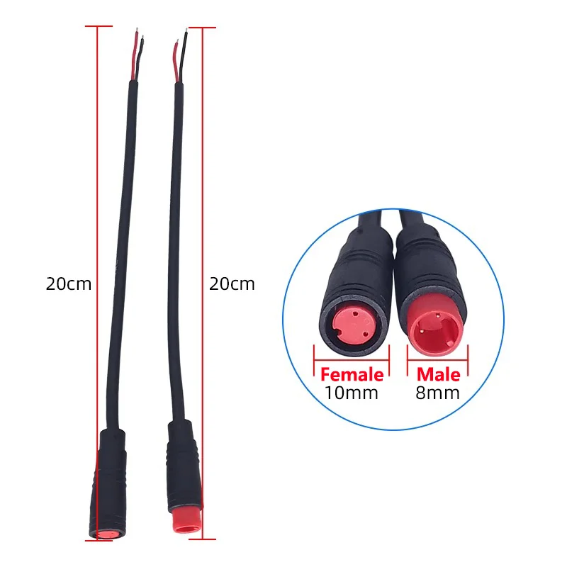 M6/M8 2 3 4 5 6Pin Julet Electric Bicycle Joint Plug female male Connector Wiring Scooter Cable Signal Sensor waterproof 5/20SET