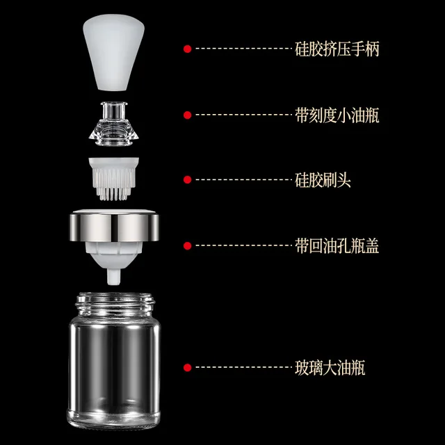 1Db Szilikon Üveg Olajpalack Kefével Grill Olajkefével Folyékony Olaj Tészta Konyhai Sütés Bbq Szerszám Konyha Szerszámok -Hoz - Image 4