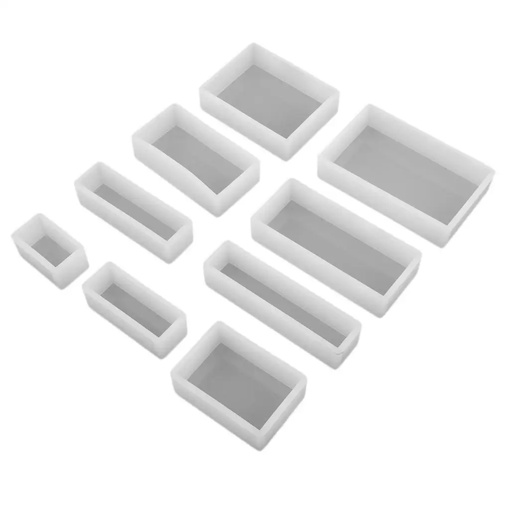 

9 Rectangle Silicone Cake Molds Resin Casting Jewelry Making Diy Craft Mould