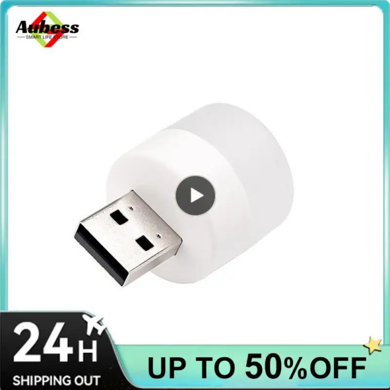 

2/4/6PCS Rechargeable Desk Lamp Bulb Small Round Reading Usb Night Light Book Lights
