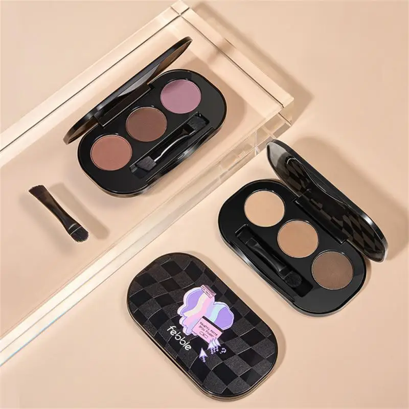 

3Color Eyebrow Powder Palette Cosmetic Brand Eye Brow Enhancer Professional Long-lasting Waterproof Makeup Eye Shadow With Brush