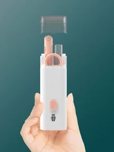  7/8in 1 Cleaner Kit Bluetooth-compatible Earphones Cleaning Pen Key Puller Brush Earbuds Case Cleaning Tool for AirPods Keyboard 