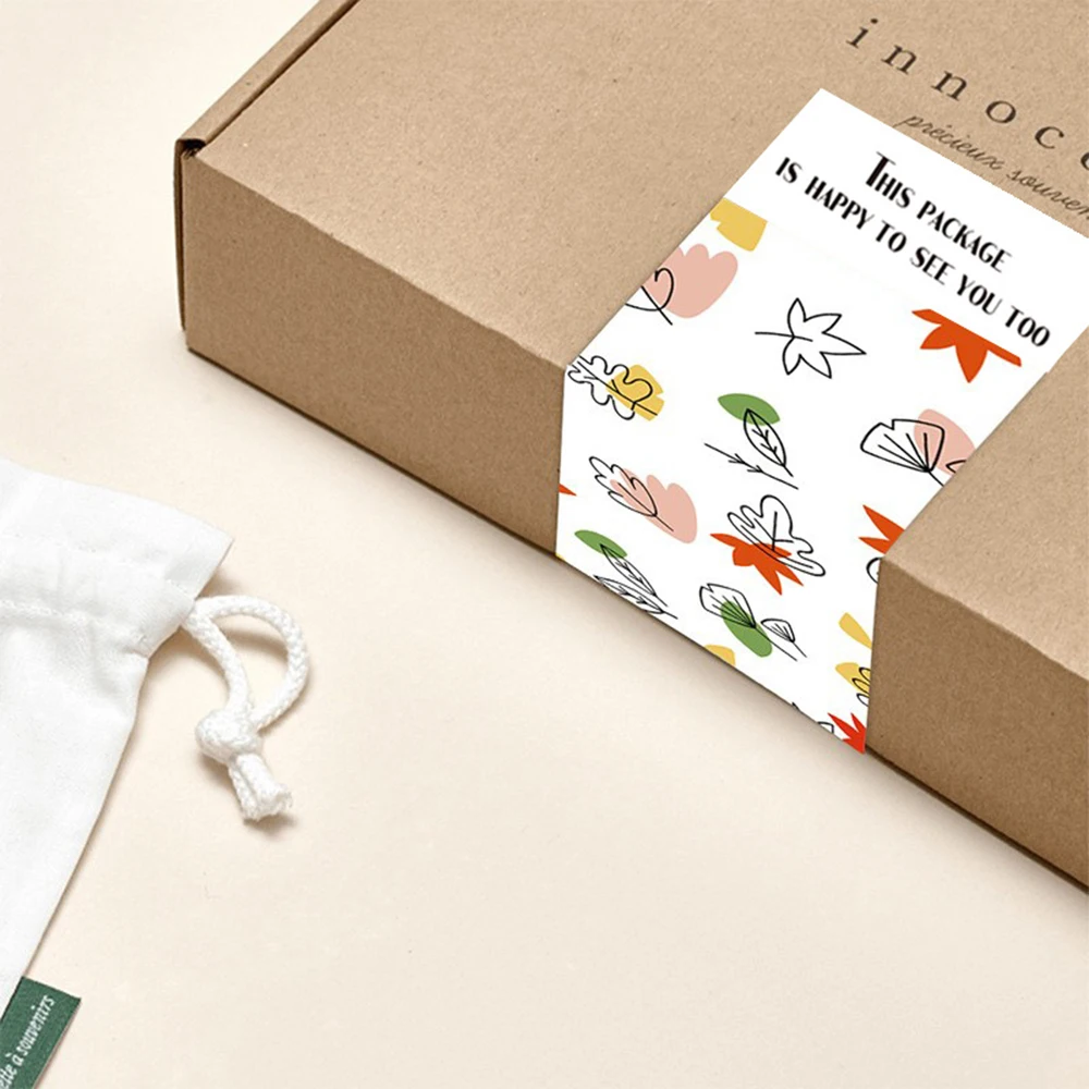 120Pcs Danke Aufkleber Dieses Paket Ist Glücklich, Sehen Sie Zu Aufkleber für Kleine Business Rechteckige Schreibwaren Dichtung etiketten – Detail 4