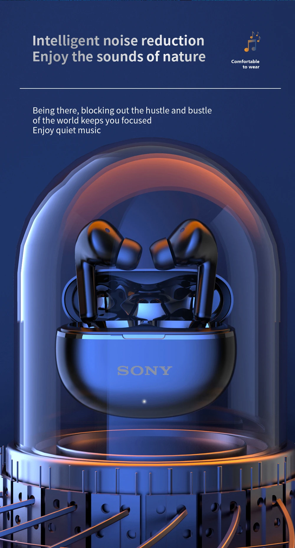 Original Sony  Air 7 Earphone TWS Bluetooth Headset HiFi Wireless Headphone Mic Noise Reduction Earbuds Game Motion headset