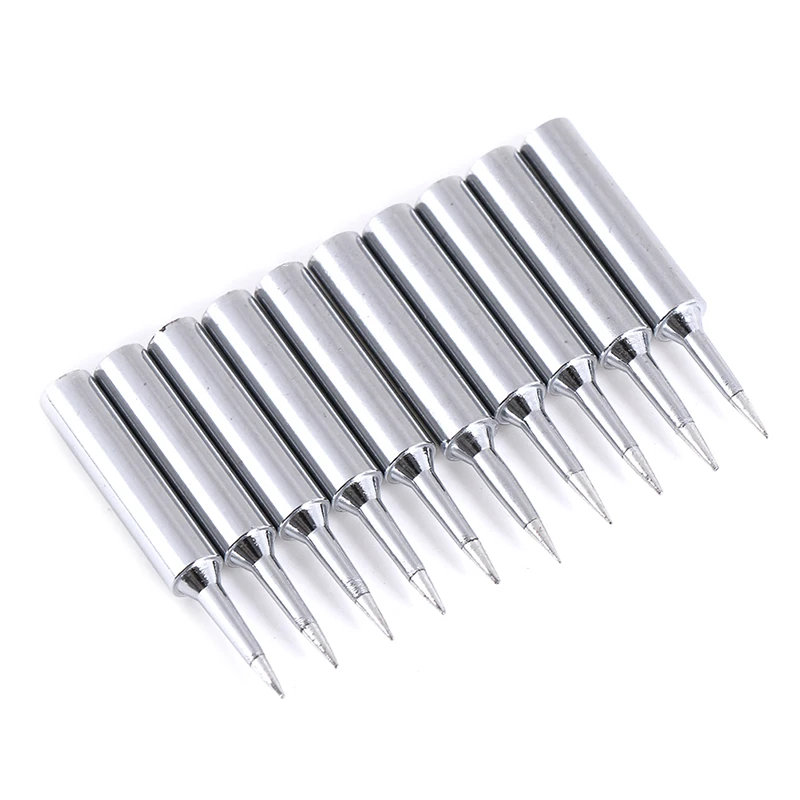 Soldering Iron Solder Iron Kit Soldering Iron Tips 6/10pcs/Set Pure Copper Lead Free Soldering Iron Tips 900M-T Welding Head For 936 937 Soldering Station Tool Kits