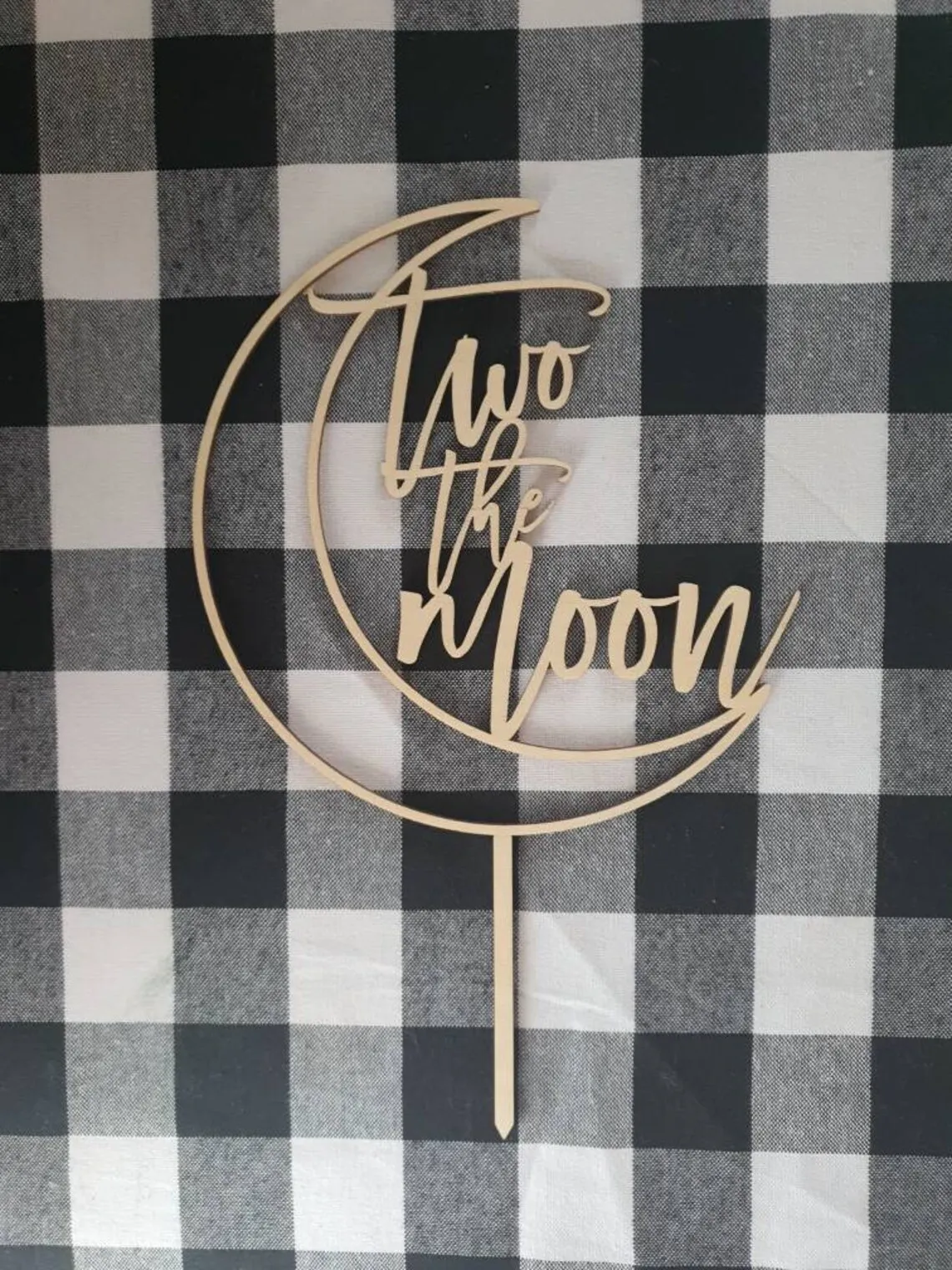 Two The Moon Cake Topper, 2nd Birthday Cake Topper, Space Theme Birthday, Two 2nd Birthday Topper