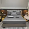 1PC Egyptian Cotton Fitted Sheet Mattress Cover Protector 400 Thread Count Pure Cotton Bedsheet Four Corners with Elastic Band 3