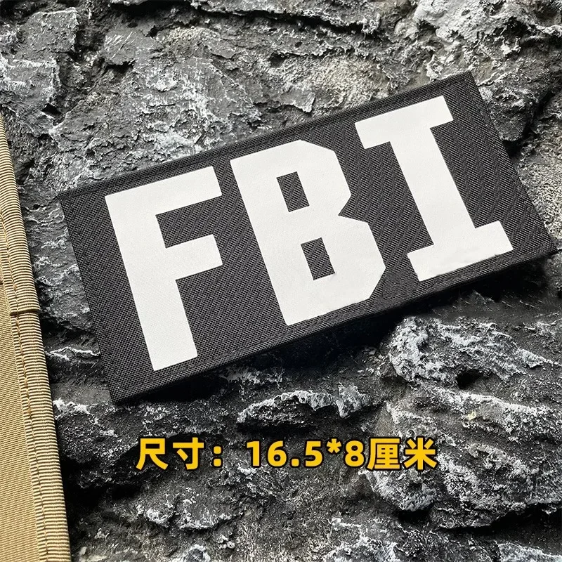 FEDERAL AGENT - Patch Tattico Ricamato Con Retro A Uncino, Large XL 10x4 Pollici (25x10 Cm), Morale Patch Per Gilet E Tactical Gear