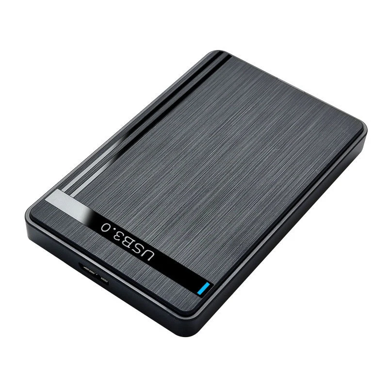 Black ABS USB 3.0 External Hard Drive Case for 2.5 Inch SATA SSD