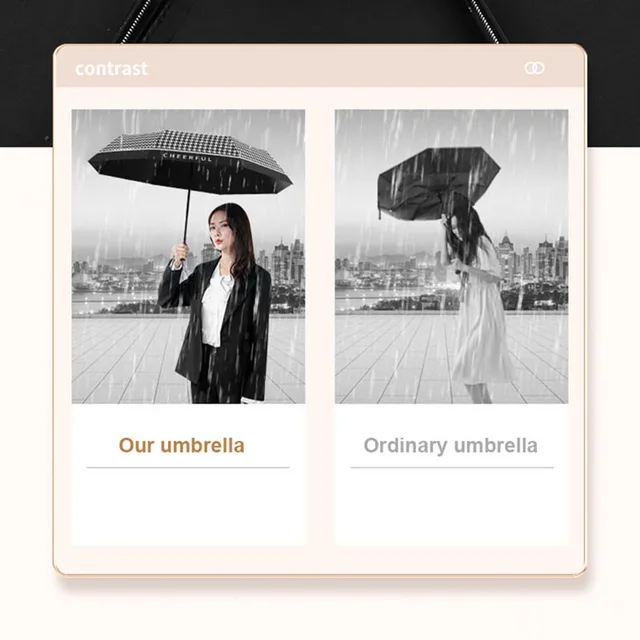 8K Teljesen Automatikus Esernyő Szélálló Kawaii Fényvédő Uv-Ellenes Napsósok 3 Összecsukható Eső Luxus Napernyő Utazáshoz - Image 3