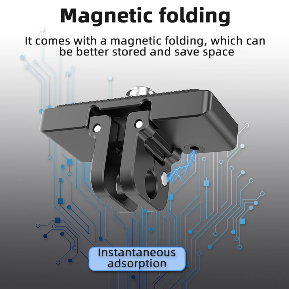 알루미늄 합금 마그네틱 퀵릴리즈 베이스, 스포츠 카메라 퀵릴리즈 마운트, 접이식 마그네틱 어댑터 마운트, Insta360 X4 용