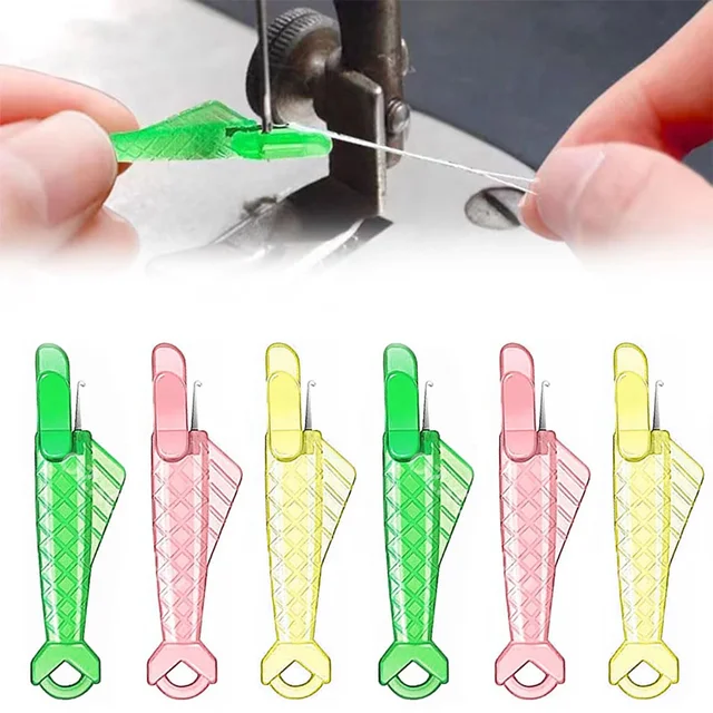 Mini Automatic Needle Threader DIY Tool Home Hand Sewing Machine Device Thread Auto Needle Cross Stitch Sewing Accessories 1