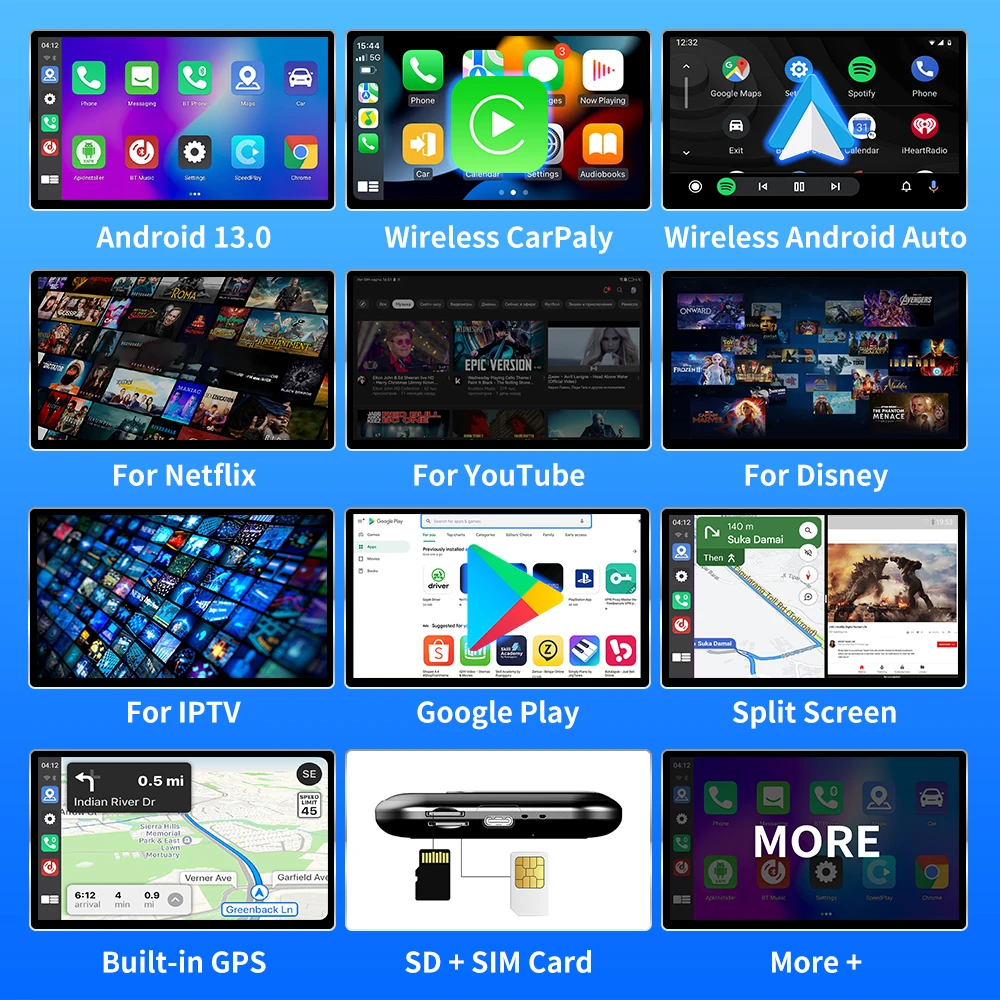 CarAiBOX  ī÷ Ai ڽ,  6125 8 ھ CPU, ȵ̵ 13.0 ý, ȵ̵   ÷ , ǰ
