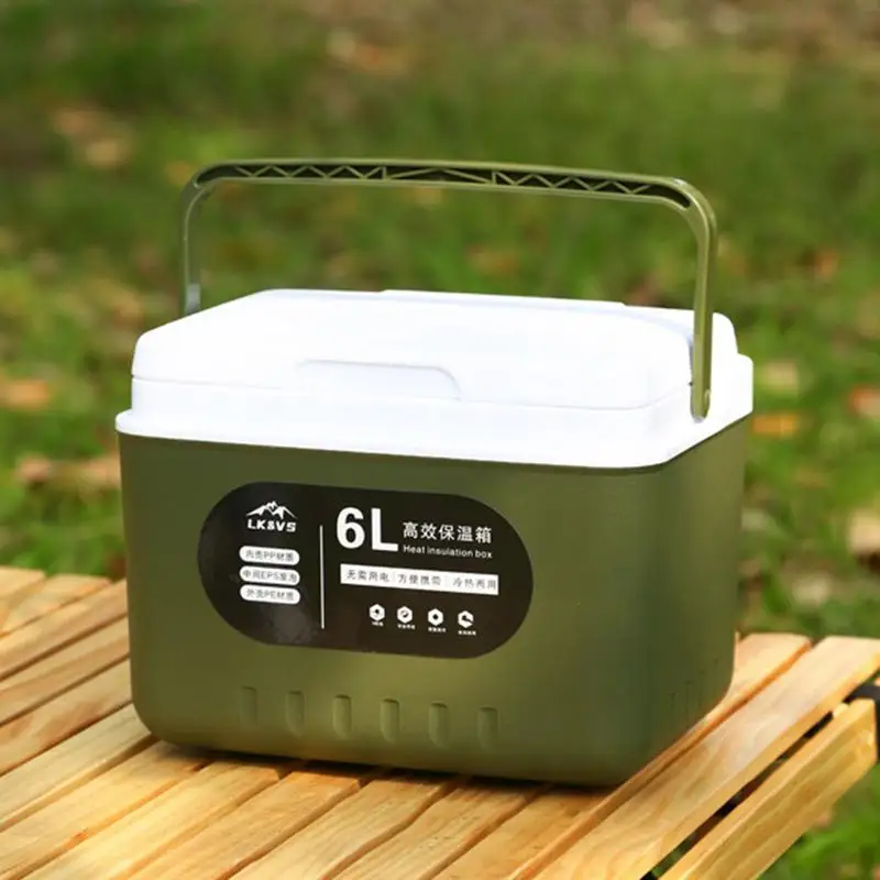 camping Ice Coolers box 6L thermal box Portable Outdoor Fridge Cooler Ice Bucket Picnic Keep Fresh Refrigerator for camping