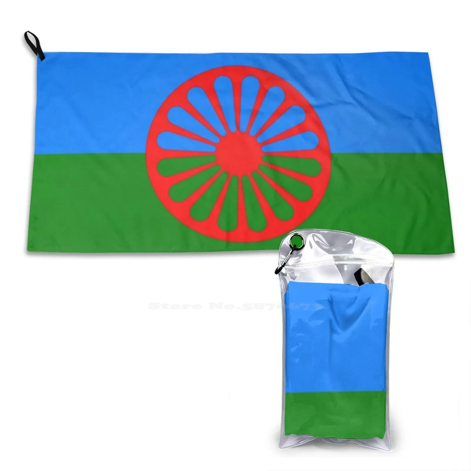 

Romani Flag Personalized Soft Towel Home Outdoor Flags Gypsies World Romani Congress Romany Language Gipsies