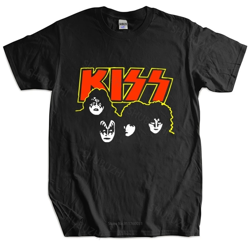 T-Shirt Da Uomo Taglia Euro Top Kiss T-Shirt Vintage 1980 Rare Rock Band Concert Tee 80'S Unisex Tee-Shirt Donna Top Tees
