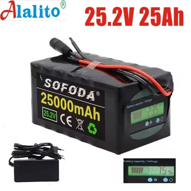 

6s4p 24V 25Ah 18650 Battery Lithium Battery 25.2v Electric Bicycle Moped /Electric/Li ion Battery Pack with Capacity Indicator
