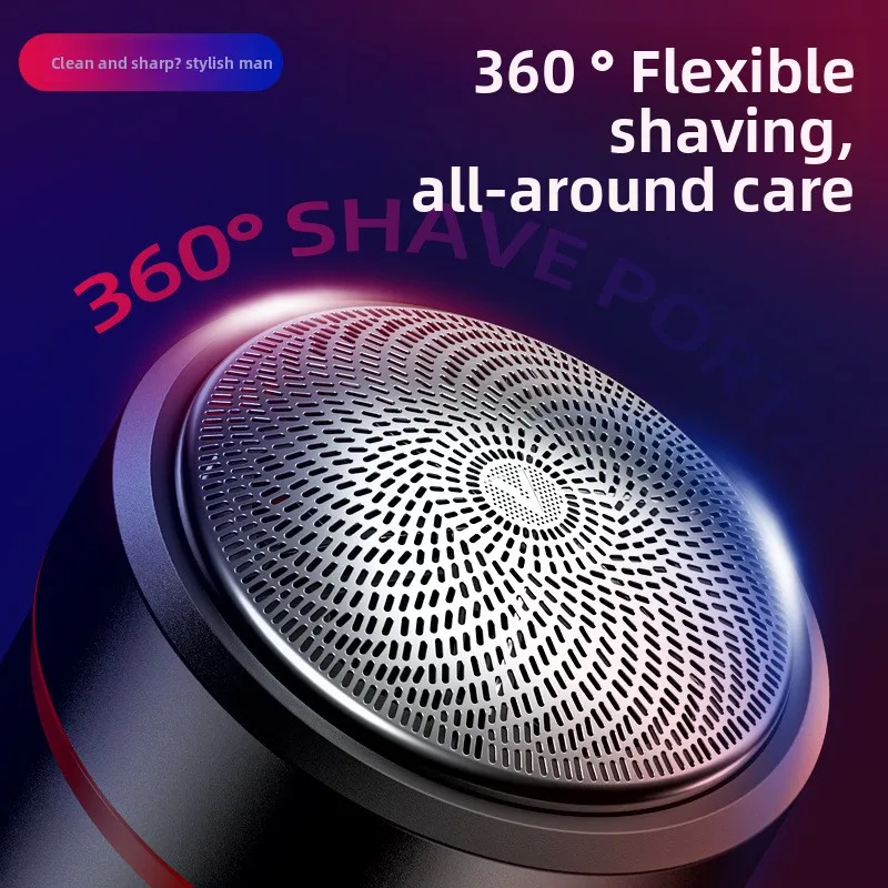 전기 면도기 미니 디지털 디스플레이 면도기 여행용 차량용 남성용 가정용 면도기 3중 나이프 헤드