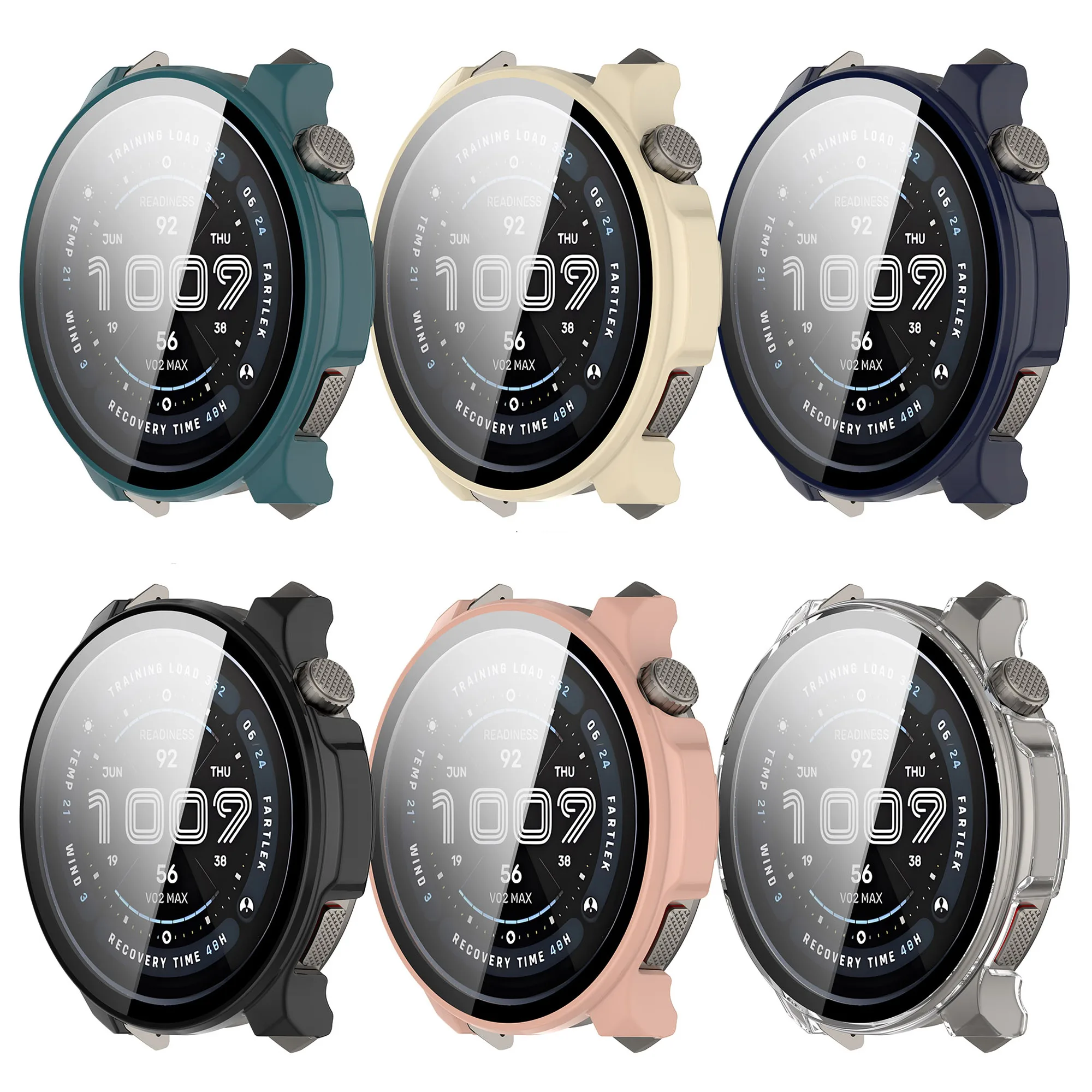 Amazfit Balance Durable Protective Case with Tempered Glass Screen Protector and Bumper Cover Accessories