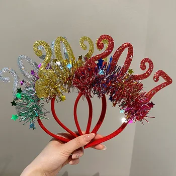 New Year's Tiara set of 3 glitter party headbands