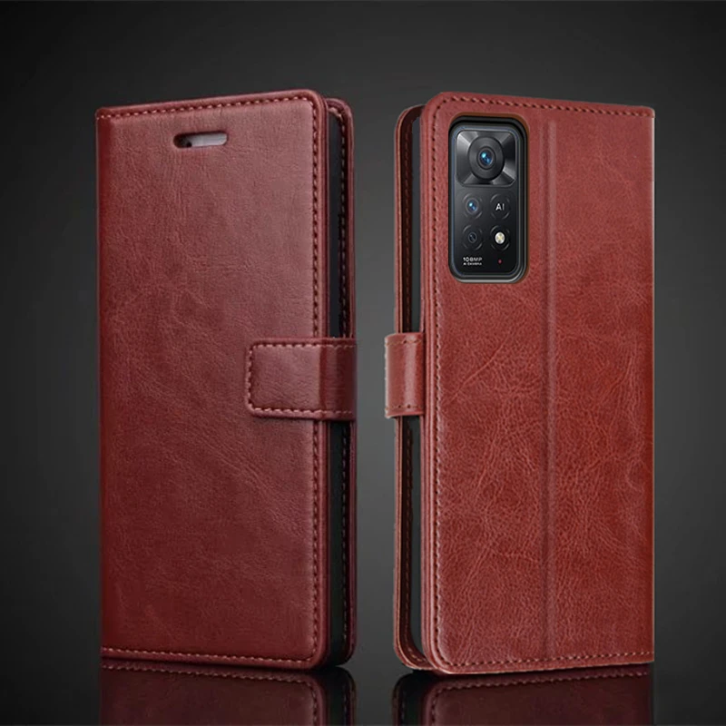 Elegant Leather Wallet Flip Cover - Premium Card Holder PU Leather Case