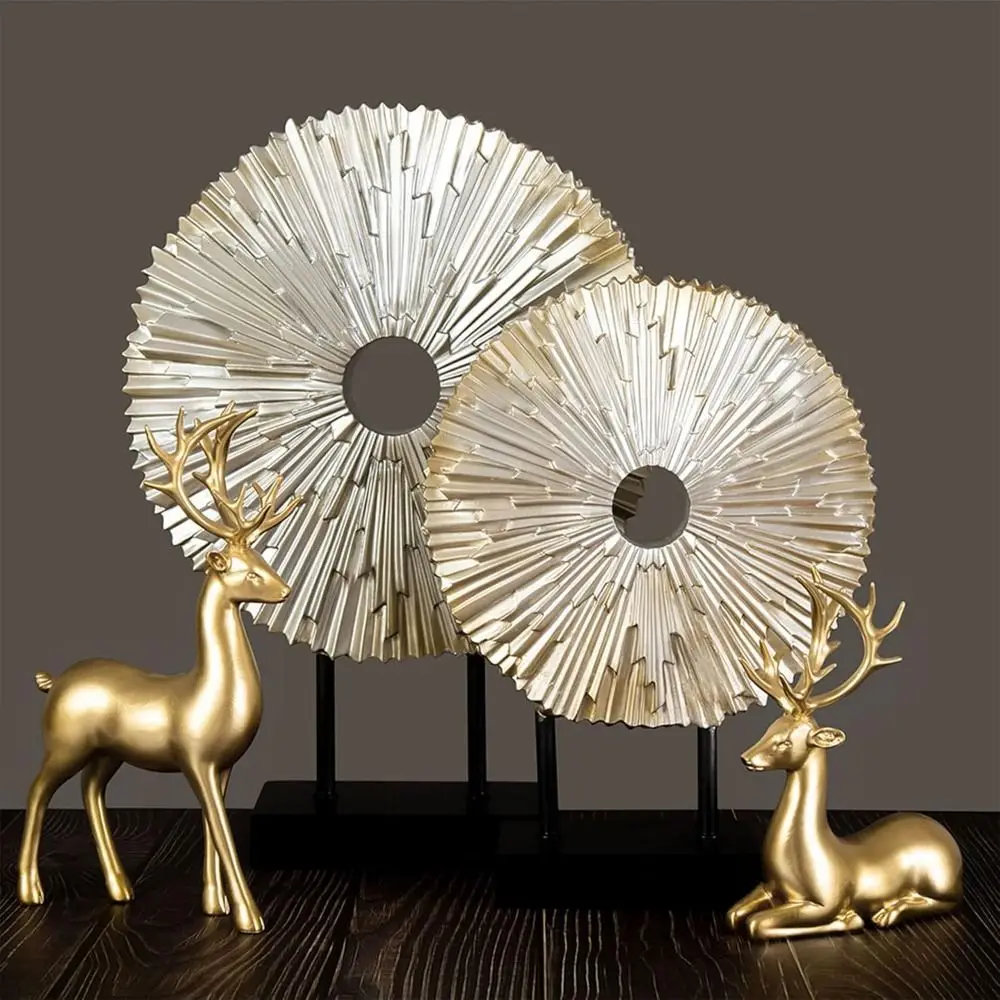 Elegant Creative Deer Desktop Ornament Modern Cute Reindeer Sculpture Exquisite Durable Christmas Deer Statue Office Desktop