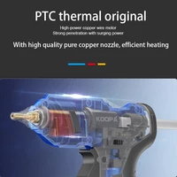 Koopa Fast Preheating Cordless Rechargeable Hot Glue Gun with 10Pcs Premium Glue Stick for 18V Makita Battery, for Art, Wood 2