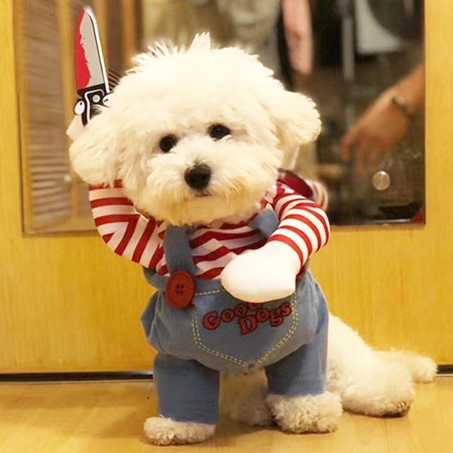 Hot Dogs Cosplay Costume Holding a Knife Set Funny Dog Clothes Halloween  Comical Outfits Set Pet Cat Dog Festival Party Clothing - AliExpress