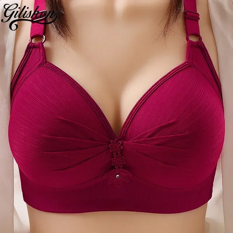 

Underwear Size Push No Ring Women's Bras Thin Bra Large BC Mold Brassiere Comfortable Up Sexy Cup Breathable Steel Lingerie