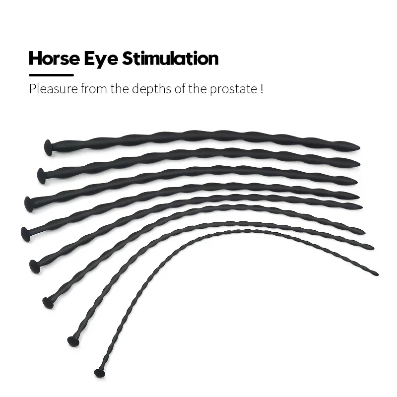 Silicone Wave Horse Eye Stick Urethran Expander Sextoys SM Penis Plug Men Urethra Masturbation Stimulator Adult Supplies 8pcs penis sex toys