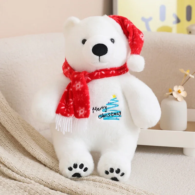 Peluche Orso Polare Realistico 35 Cm – Morbido, Imbottito, Regalo Perfetto Per Natale E Compleanni