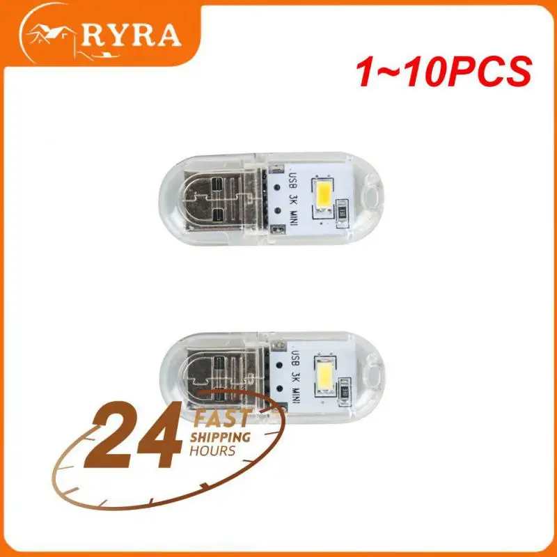

1 ~ 10 шт., портативная мини-светодиодная Usb-лампа, 2-24 светодиода